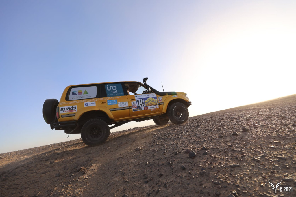 Le 4x4 de Jennifer lors de sa première participation au Rallye Aïcha des Gazelles.