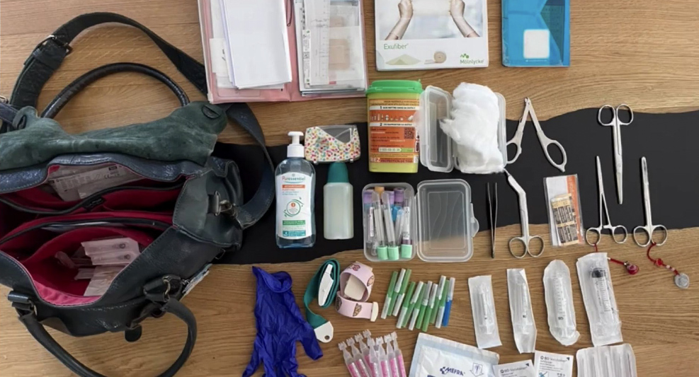 La panoplie de l’infirmière libérale en tournée