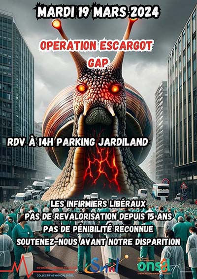 Opération escargot des infirmiers libéraux