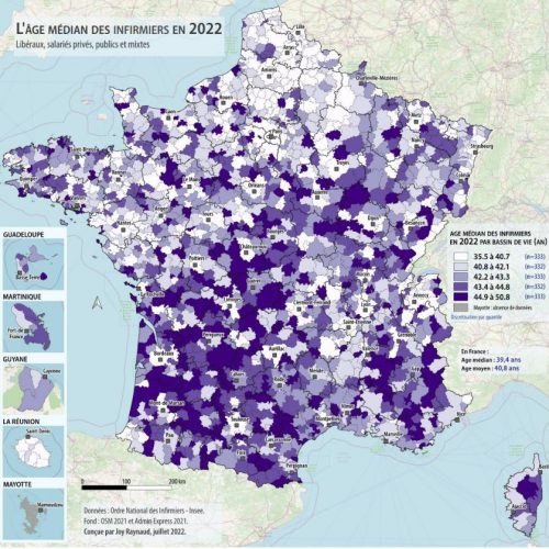 L'âge médian des infirmiers en 2022 - ONI